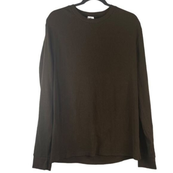 Old Navy Soft Washed Brown Thermal Shirt - Picture 1 of 3